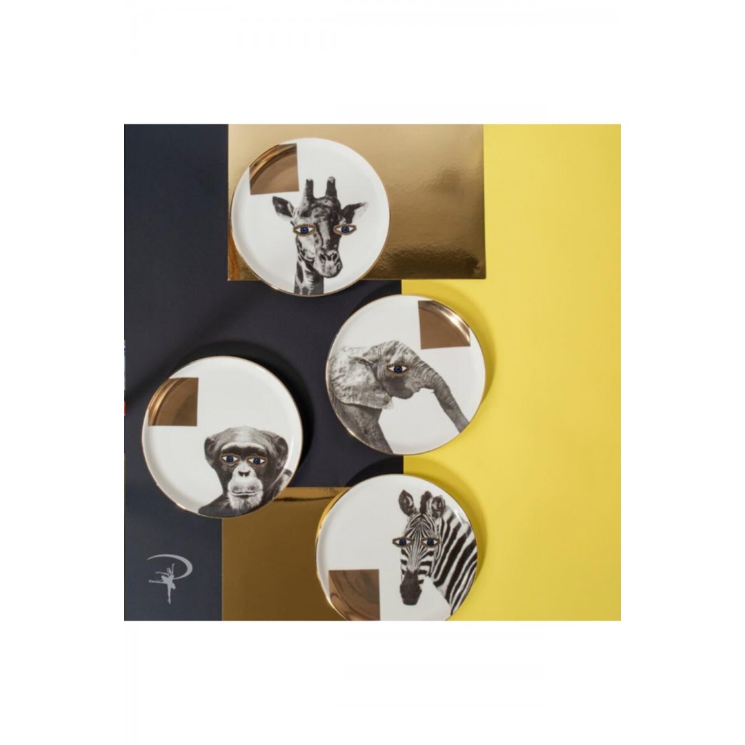 Porland Wild Life Pasta Tabağı 20 Cm 4 Parça